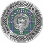 Clan Douglas Wappen & Tartan Aufkleber (Vorderseite)
