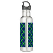 Clan Douglas Wappen über Tartan Edelstahlflasche (Rückseite)