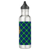 Clan Douglas Wappen über Tartan Edelstahlflasche (Rechts)