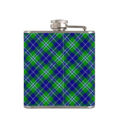 Clan Douglas Wappen über Tartan Flachmann (Rückseite)