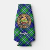 Clan Douglas Wappen über Tartan Flaschenkühler (Vorderseite)