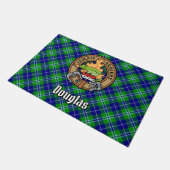 Clan Douglas Wappen über Tartan Fußmatte (Schrägansicht)