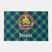 Clan Douglas Wappen über Tartan Fußmatte (Vorderseite)