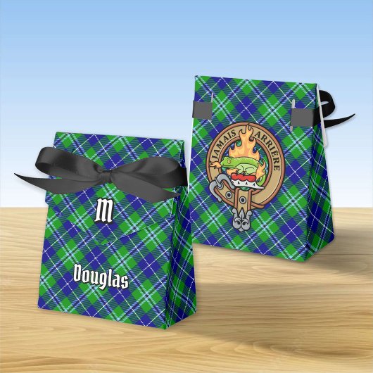 Clan Douglas Wappen über Tartan Geschenkschachtel