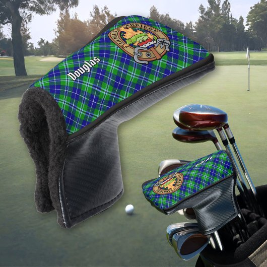 Clan Douglas Wappen über Tartan Golf Headcover