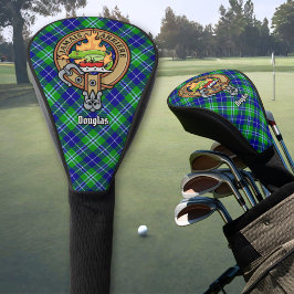 Clan Douglas Wappen über Tartan Golf Headcover