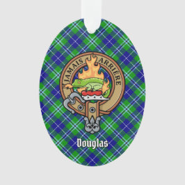 Clan Douglas Wappen über Tartan Ornament