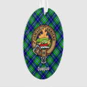 Clan Douglas Wappen über Tartan Ornament (Vorderseite)