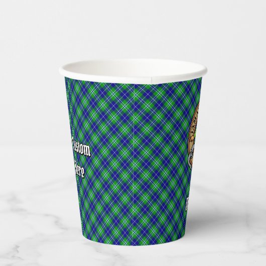Clan Douglas Wappen über Tartan Pappbecher (Rechts)