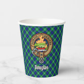 Clan Douglas Wappen über Tartan Pappbecher (Vorderseite)