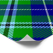 Clan Douglas Wappen über Tartan Poster (Ecke)