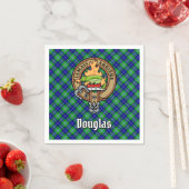 Clan Douglas Wappen über Tartan Serviette (Beispiel)