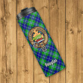 Clan Douglas Wappen über Tartan Thermosbecher