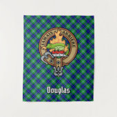 Clan Douglas Wappen über Tartan Wandteppich (Vorderseite)