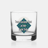 Clan Douglas Wappen über Tartan Whiskyglas (Rückseite)