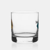 Clan Douglas Wappen über Tartan Whiskyglas (Links)