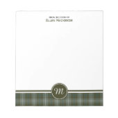 Clan Douglas Weathered Tartan Monogram Notizblock (Vorderseite)