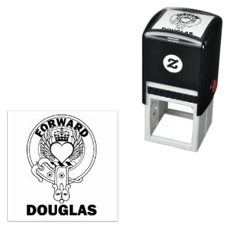 Clan Douglas Winged Heart Crest Self-inking Stamp Permastempel