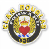 Clan Douglas "Winged Heart" Window Sticker (Vorderseite)