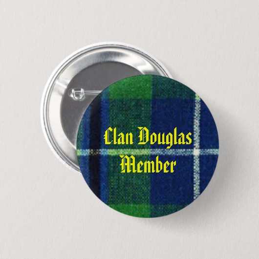 Clan-Douglastartan-Abzeichen-Mitglied Button (Vorne & Hinten)