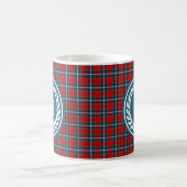 Clan Drummond Bright Red Tartan Monogram Kaffeetasse (Mittel)