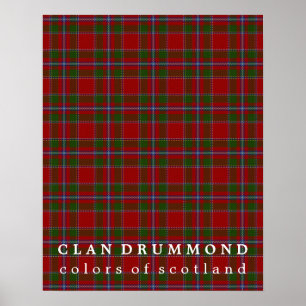 Clan Drummond Colors of Scotland Tartan Poster