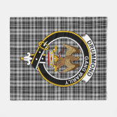 Clan Drummond Gray Tartan Kariert Fleecedecke (Vorderseite (Horizontal))