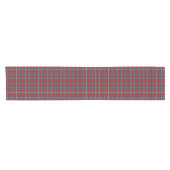 Clan Drummond Red und Sky Blue Scottish Tartan Kurzer Tischläufer (Horizontal)