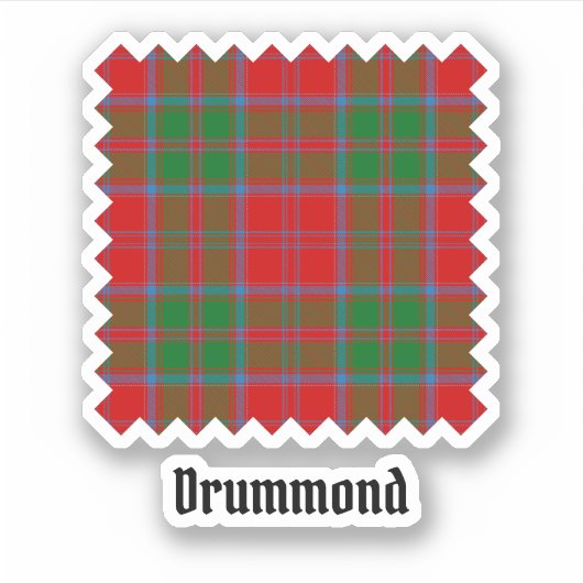 Clan Drummond Tartan Aufkleber (Vorderseite)