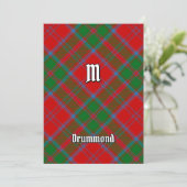 Clan Drummond Tartan Einladung (Stehend Vorderseite)