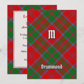 Clan Drummond Tartan Einladung (Vorne/Hinten)