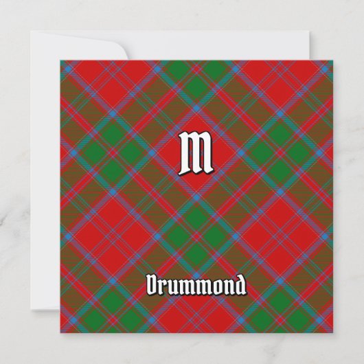 Clan Drummond Tartan Einladung (Vorderseite)