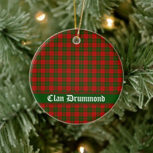 Clan Drummond Tartan individuell anpassbar Keramik Ornament (Baum)