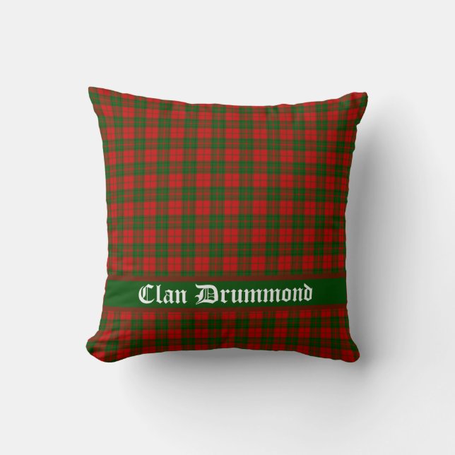 Clan Drummond Tartan individuell anpassbar Kissen (Vorderseite)