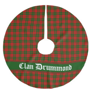 Clan Drummond Tartan individuell anpassbar Polyester Weihnachtsbaumdecke