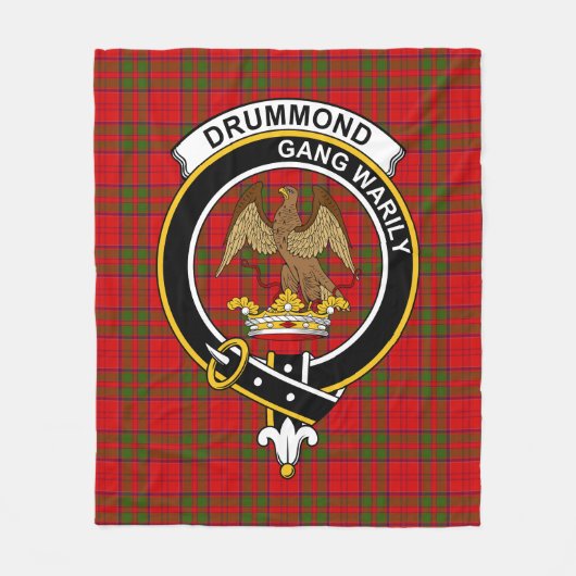Clan Drummond Tartan Kariert Fleecedecke (Vorderseite)
