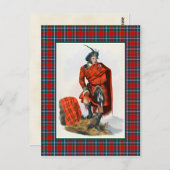 Clan Drummond Vintag Illustration Tartan Frame Postkarte (Vorne/Hinten)