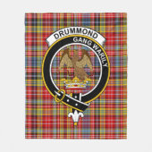 Clan Drummond von Strathallan Tartan Kariert Fleecedecke (Vorderseite)