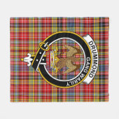 Clan Drummond von Strathallan Tartan Kariert Fleecedecke (Vorderseite (Horizontal))