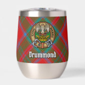 Clan Drummond Wappen über Tartan (Vorderseite)