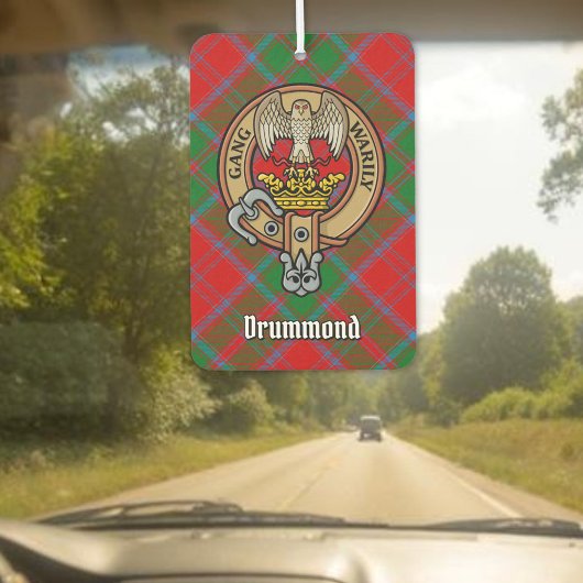 Clan Drummond Wappen über Tartan Autolufterfrischer