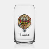 Clan Drummond Wappen über Tartan Dosenglas (Vorderseite)