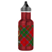 Clan Drummond Wappen über Tartan Edelstahlflasche (Rechts)