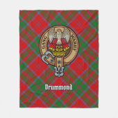 Clan Drummond Wappen über Tartan Fleecedecke (Vorderseite)