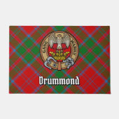Clan Drummond Wappen über Tartan Fußmatte (Vorderseite)