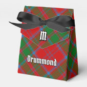 Clan Drummond Wappen über Tartan Geschenkschachtel (Vorderseite)