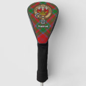 Clan Drummond Wappen über Tartan Golf Headcover (Vorderseite)