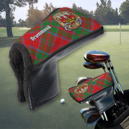 Clan Drummond Wappen über Tartan Golf Headcover