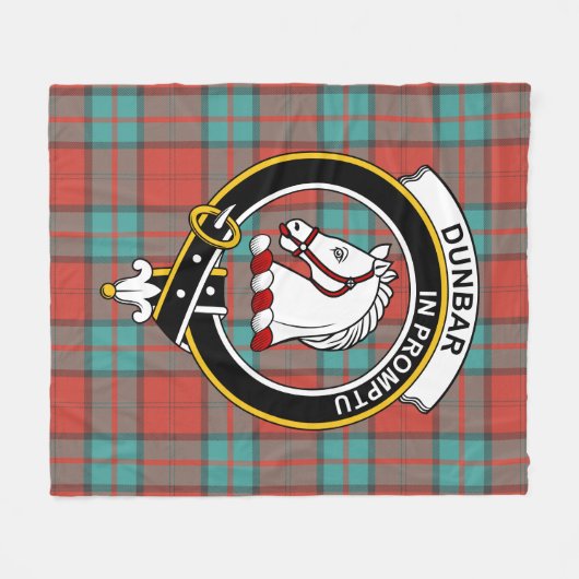 Clan Dunbar Ancient Tartan Kariert Fleecedecke (Vorderseite (Horizontal))