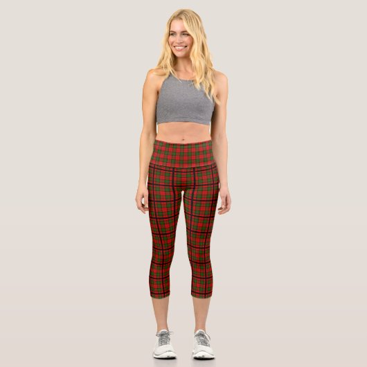 Clan Dunbar Tartan Capri Leggings (Vorderseite)